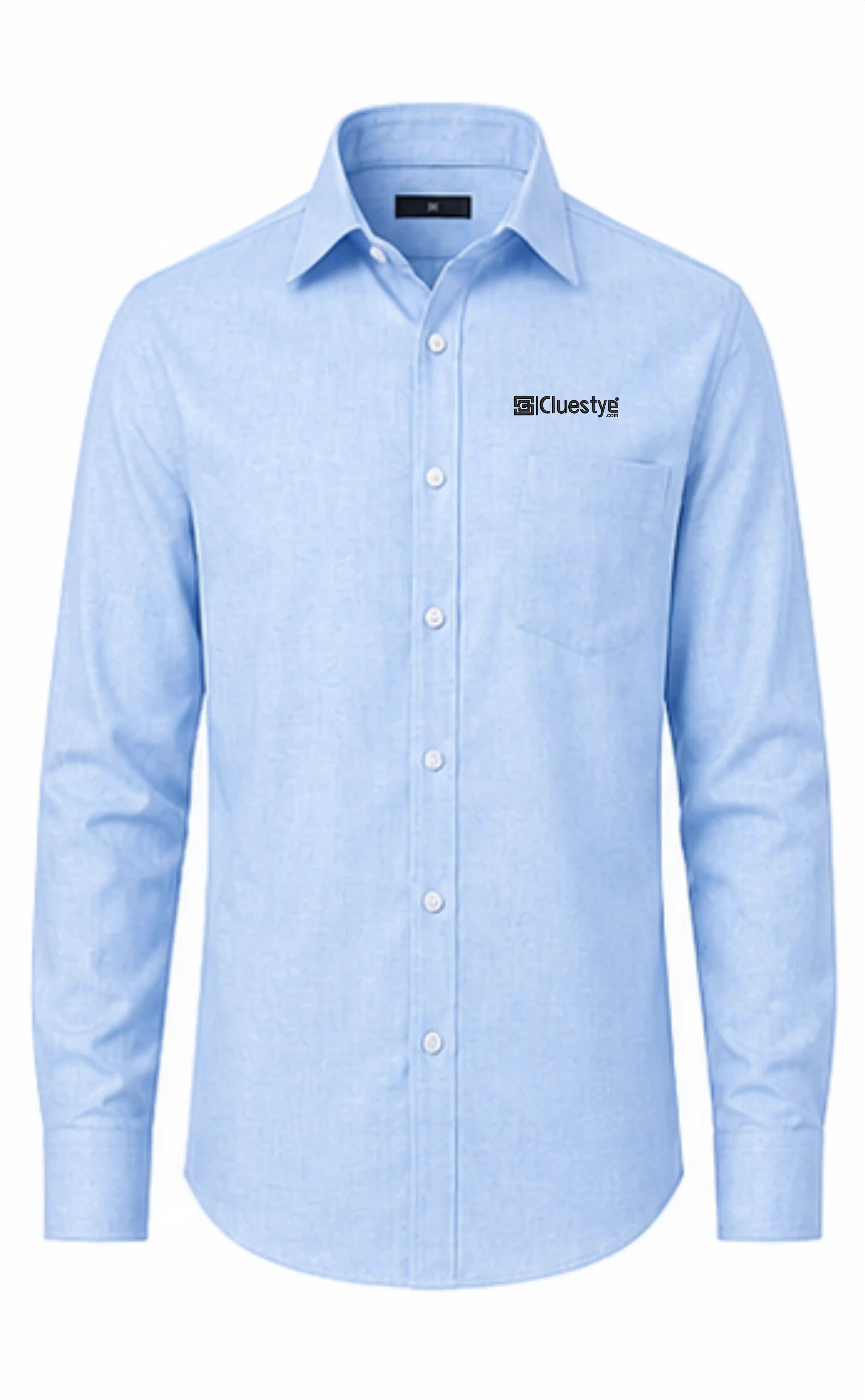 Custom Solid Light Blue Shirt