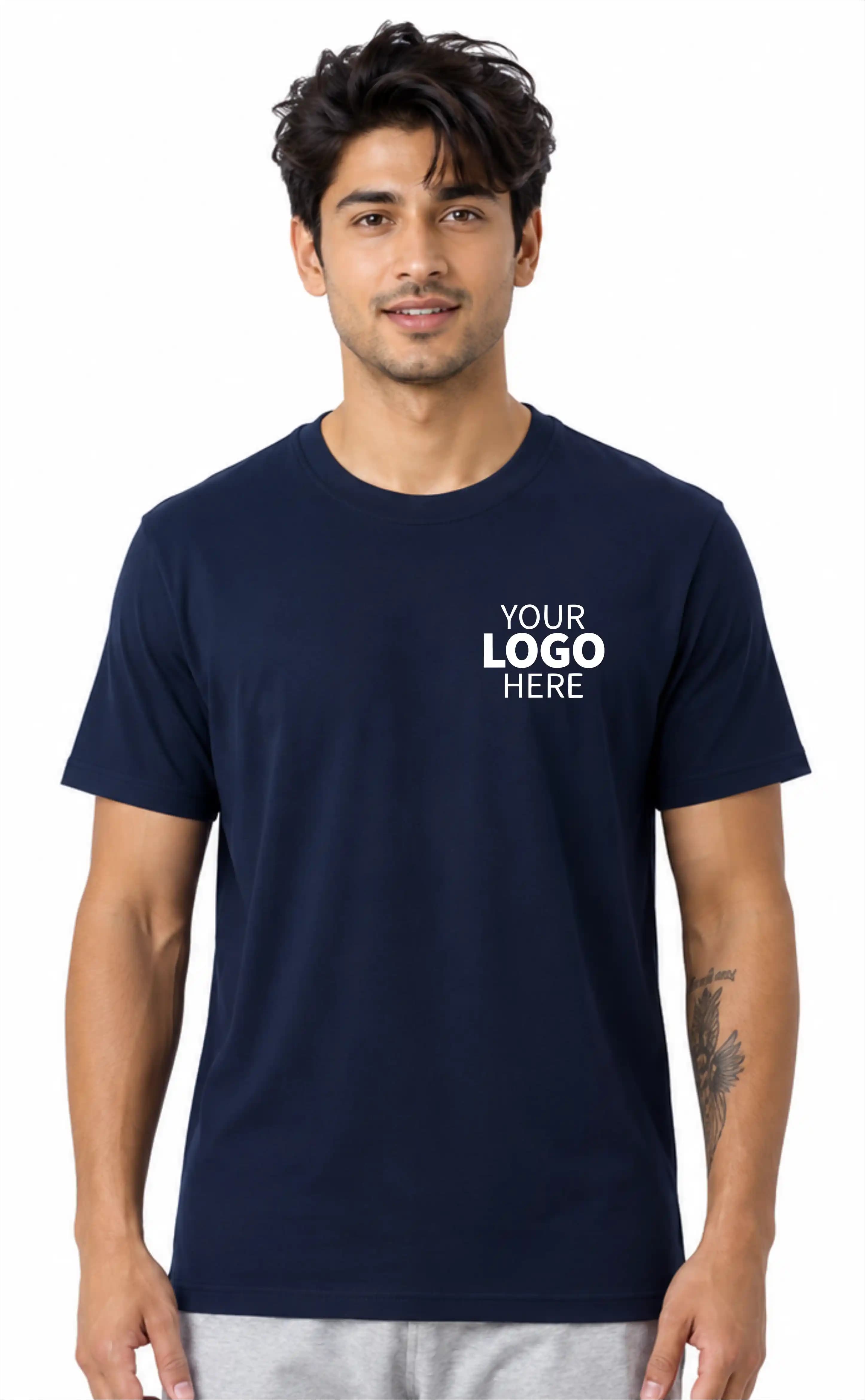 Navy Blue Round Neck