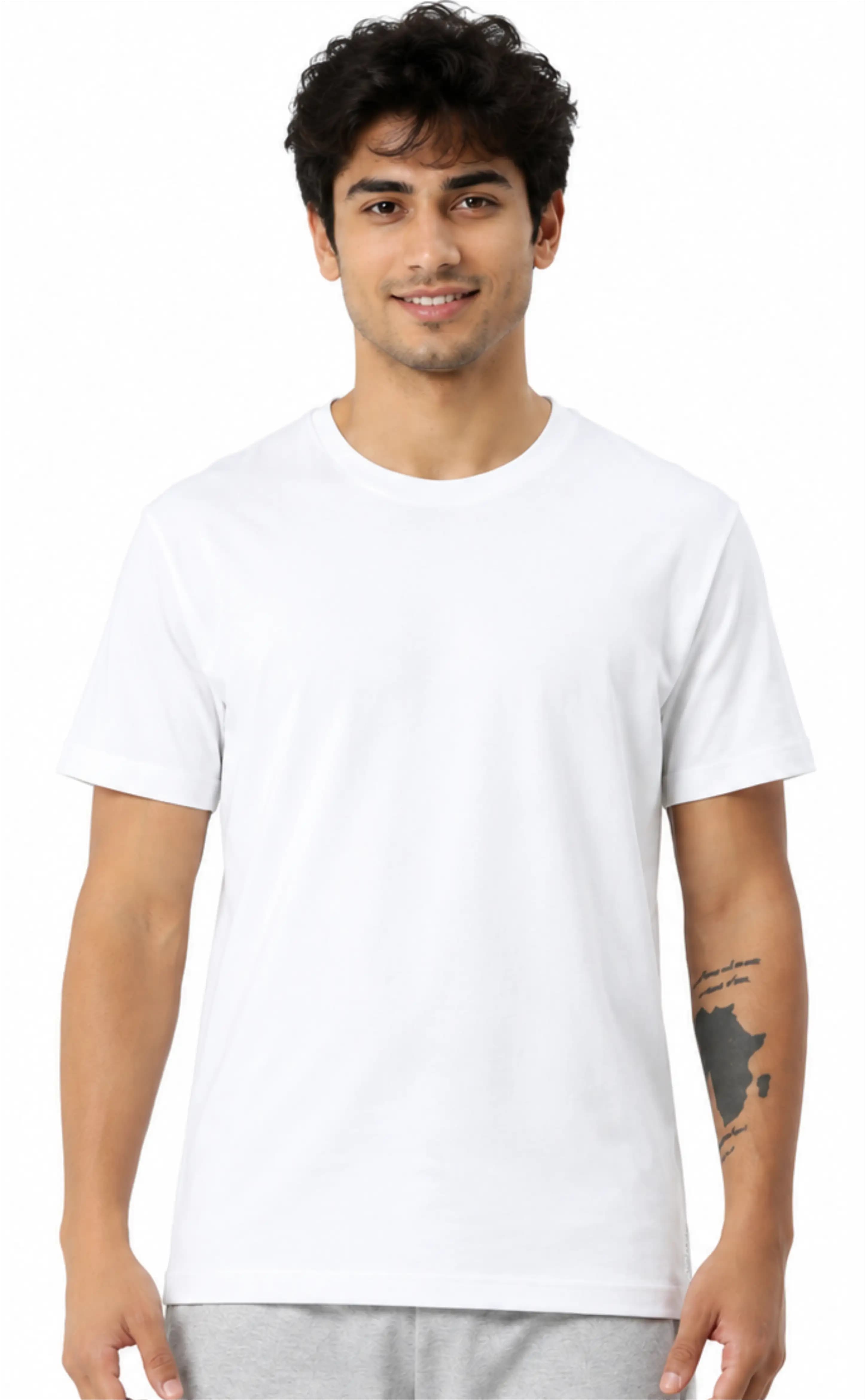 White Round Neck Tshirt
