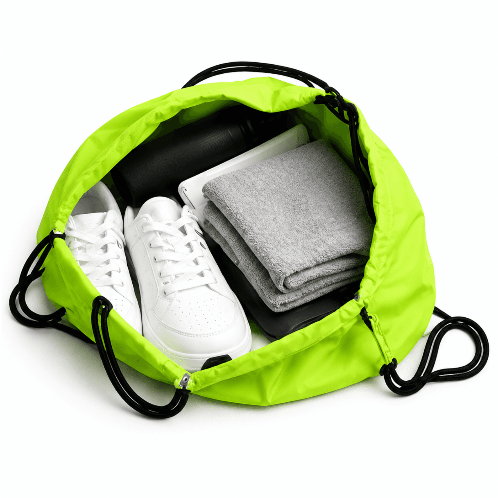 Vibrant Lime DrawString Bag
