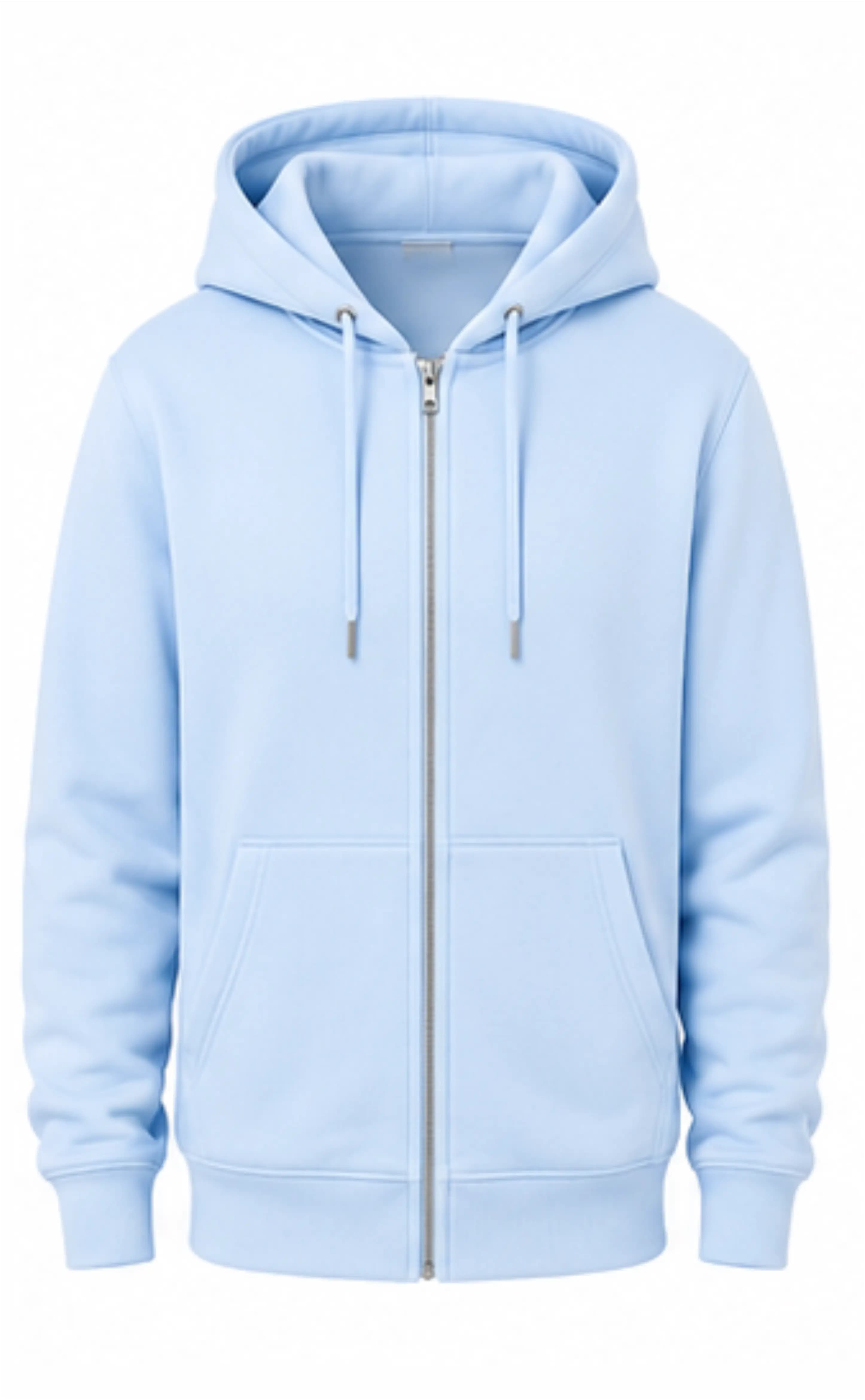 Ice Blue Zipper Hoodie