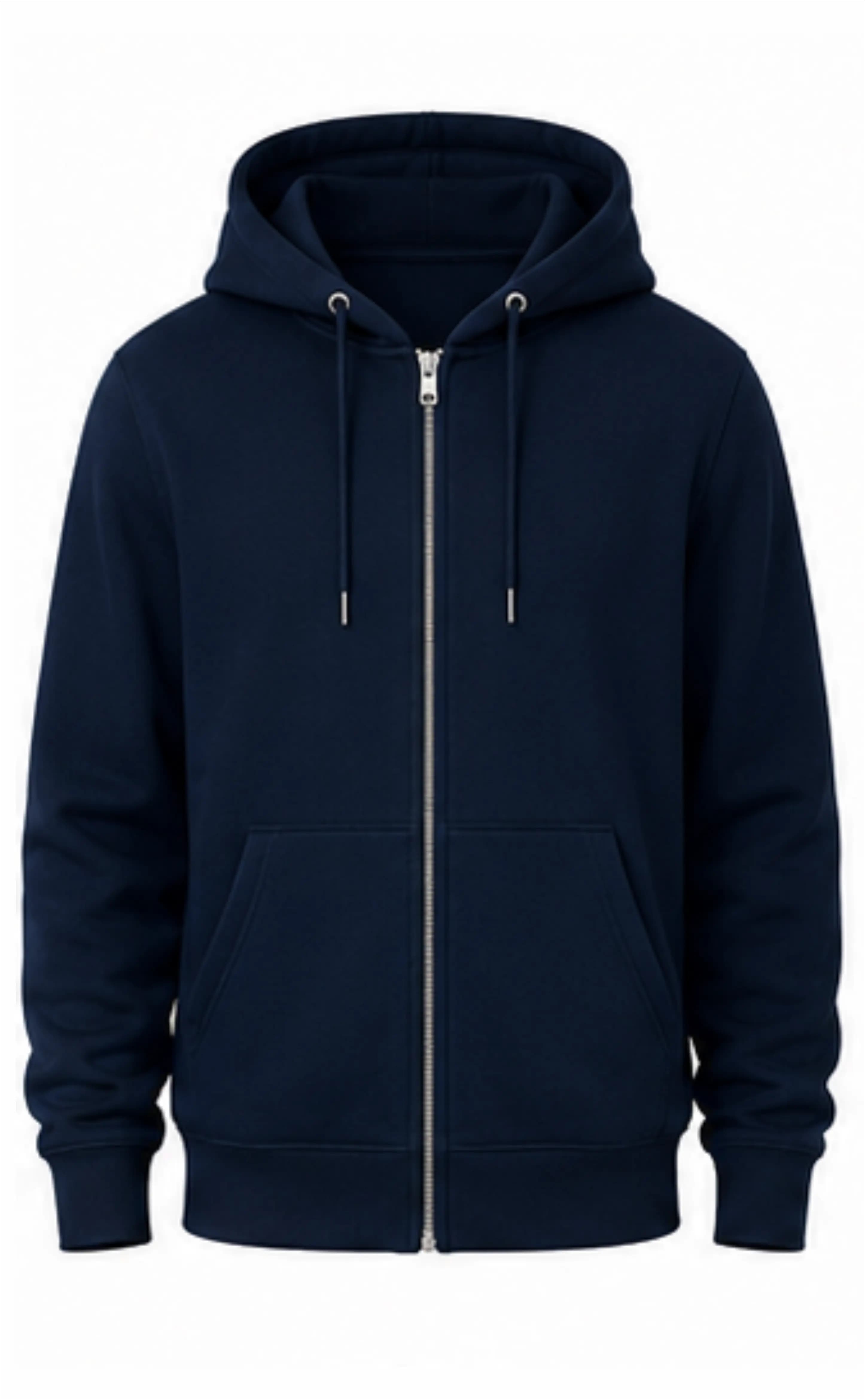 Navy Blue Zipper Hoodie