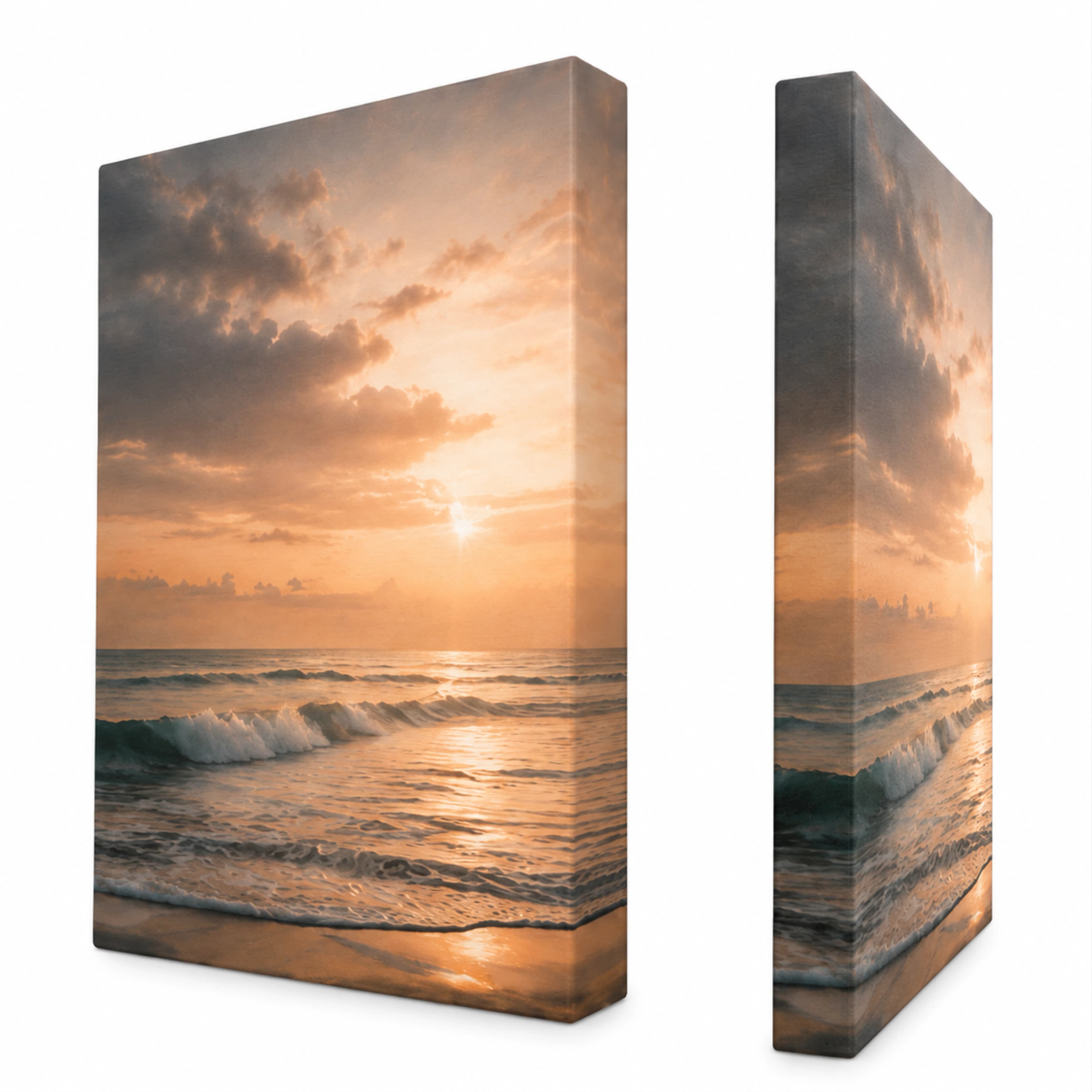 Golden Horizon Ocean Canvas