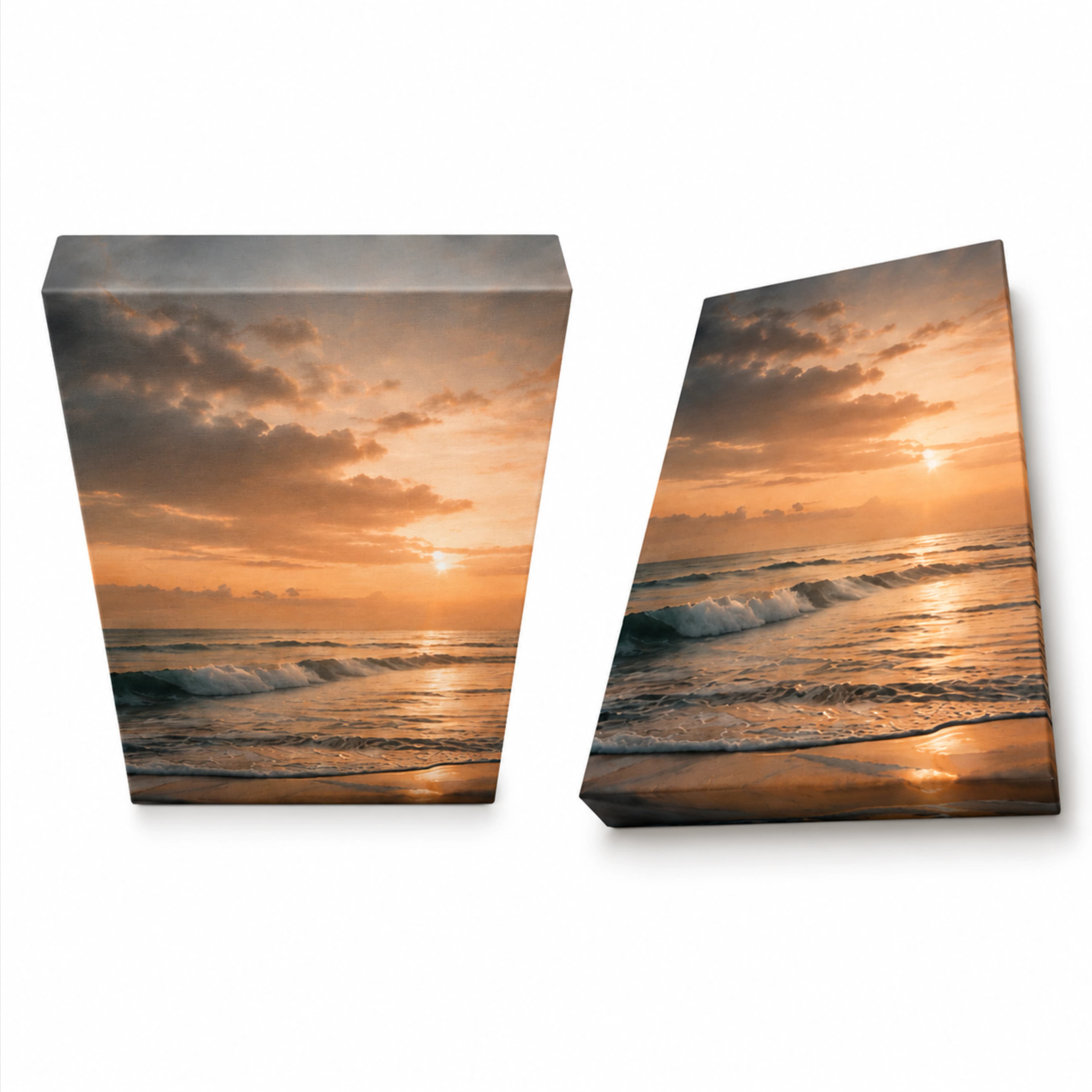 Golden Horizon Ocean Canvas
