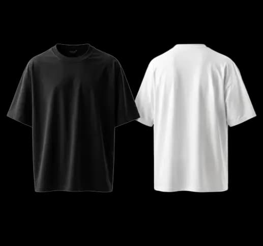 Black and white oversized t-shirt